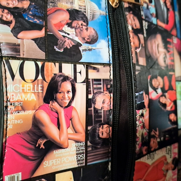 Collectors Item: Glossy Magazine Cover Michelle Obama Purse. - Picture 3 of 13